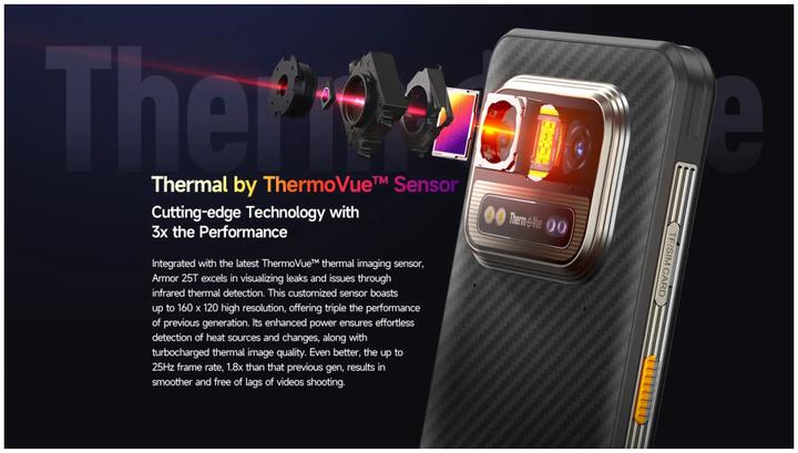Actual product image Ulefone Armor 25T (256 GB, Frost Black, 6.78", Dual SIM, 4G)