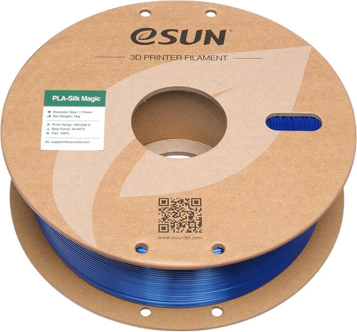 Productafbeelding eSUN EPLA-SILK MAGIC 1,75mm BLUE SILVER 1kg (PLA, 1.75 mm, 1000 g, Veelkleurig)