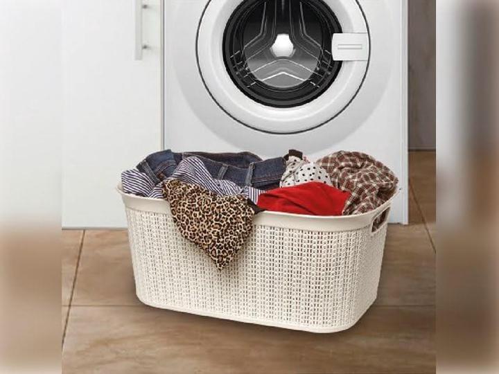 Actual product image Üçsan Plastik LAUNDRY BASKET 38L KNIT M-080 ICE GREY (38 l)