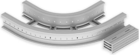 Actual product image Unex 67326-04 Flat elbow 90Â° 135x300 R300 made of U23X RAL7035