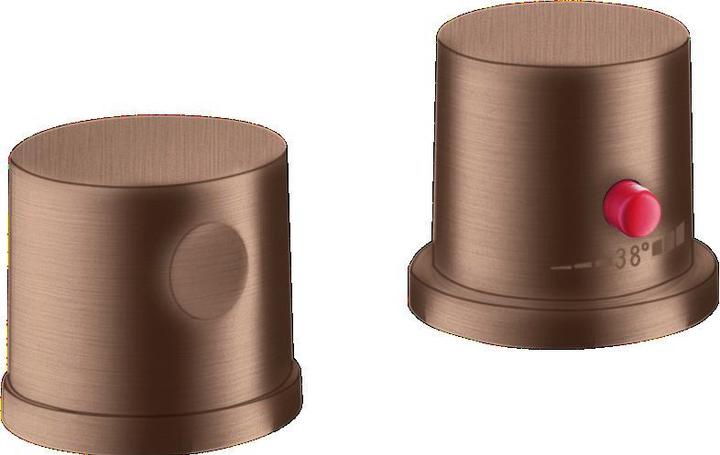 Actual product image Axor Uno 2-hole bath rim fitting, thermostat, 2 consumers