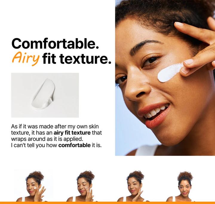 Actual product image Some By Mi V10 Hyal Airfit Sun Screen (Sun cream face, Suntan cream, SPF 50+, 50 ml)