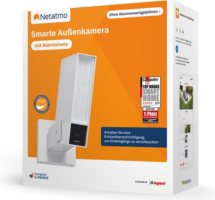 Produktbild Netatmo Smarte Aussenkamera mit Sirene (1920 x 1080 Pixels)