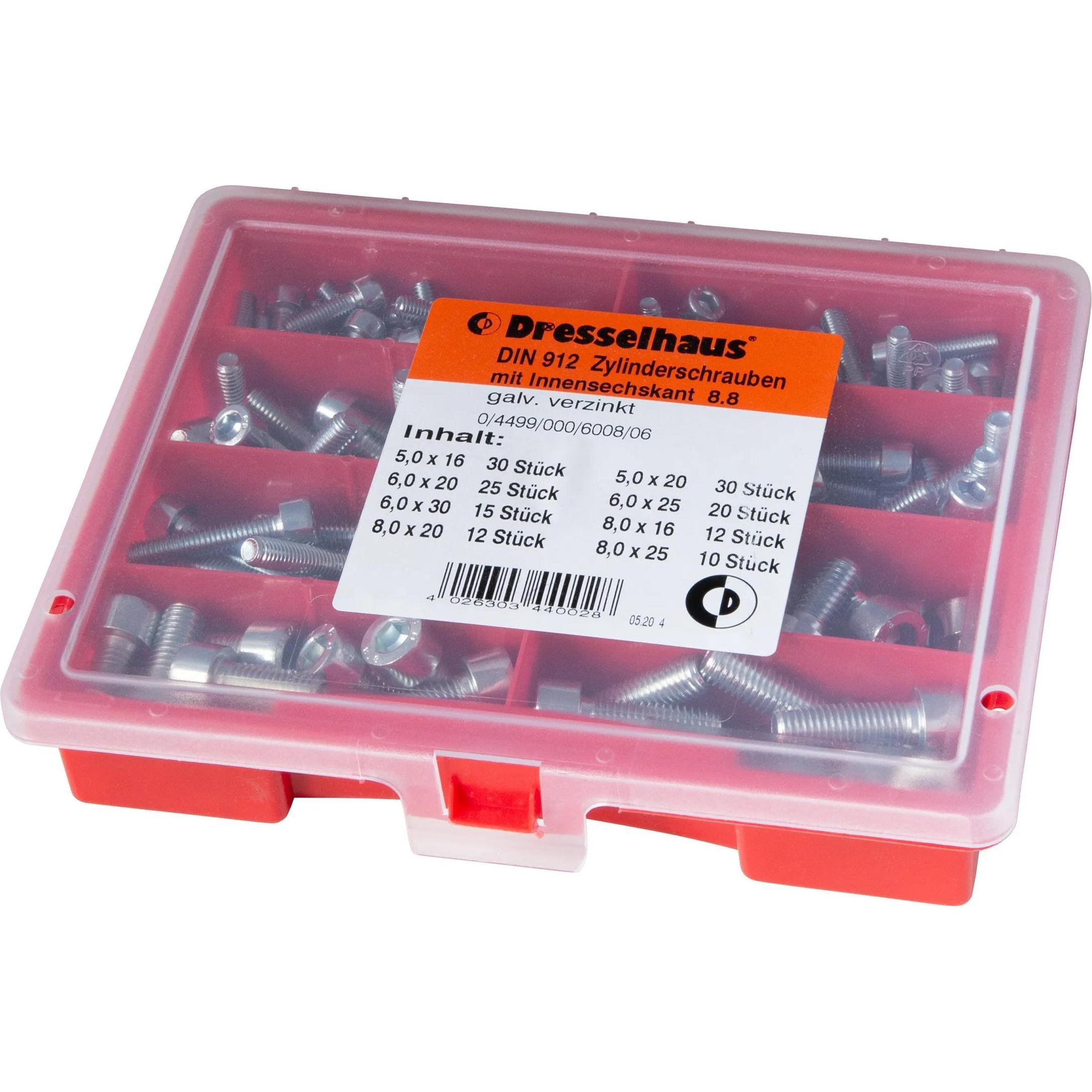 Dresselhaus, Viti, Vite del cilindro di assortimento. (154 Viti per pezzo)