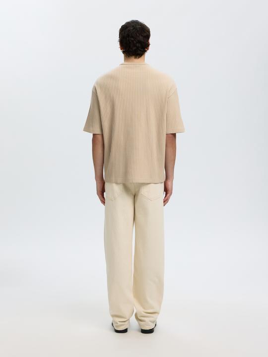 Produktbild Selected Geripptes Relaxed Fit T-Shirt (S)