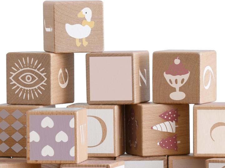 Produktbild Classic World Puzzle aus hölzernen Pastellblöcken. Lernen, Buchstabenmuster zu zählen. 29 El.