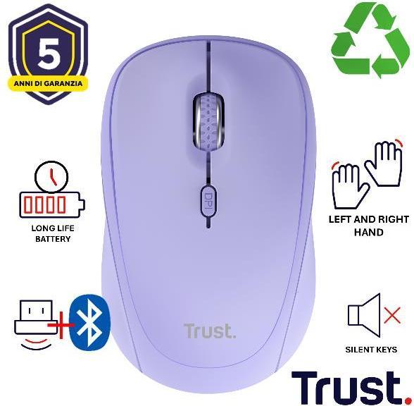 Actual product image Trust Yvi+ Multi-Device Wrls Mouse (Wireless)