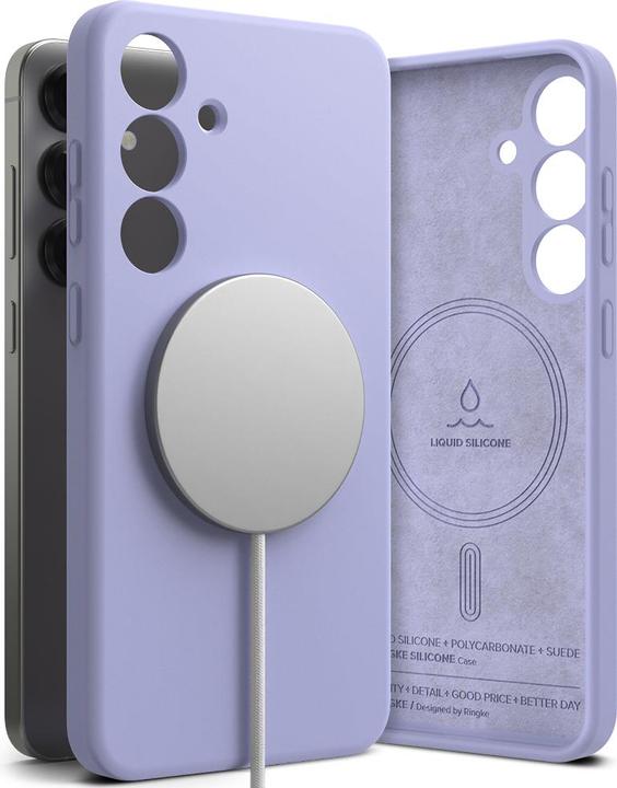 Ringke - Silicone Magnetic MagSafe - Samsung Galaxy S25 - Lavender (Samsung Galaxy S25)