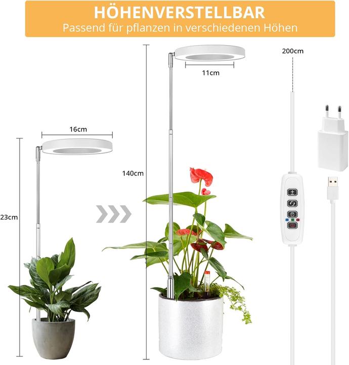 Actual product image Sondico 2er-Set LED-Vollspektrum-Pflanzenlampe (LED, 5 V)