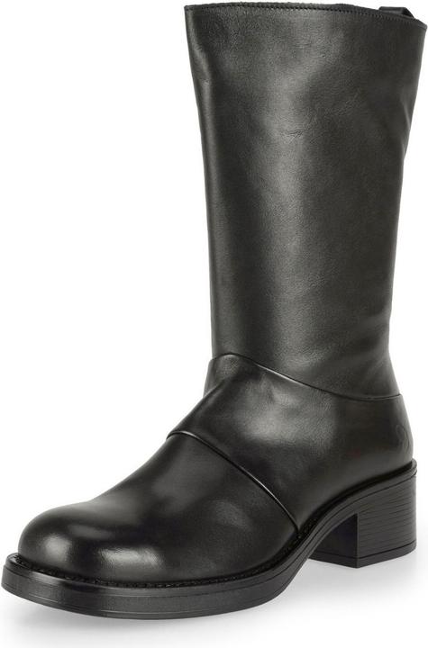 Produktbild Felmini JULITE D930 Bikerstiefel mit quadratischem Vorderteil, gefertigt aus echtem, weichem schwarzem Leder (36)