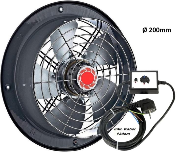 Actual product image Uzman Industrie Wandventilator mit Drehzahlregler