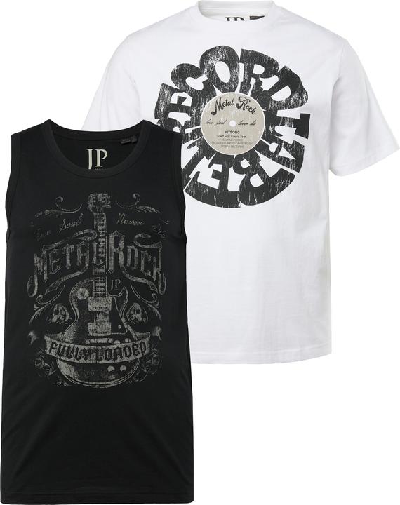 Immagine prodotto JP1880 T-shirt e canotta in confezione doppia con stampa sul petto, fino alla tg. 8XL (7XL)