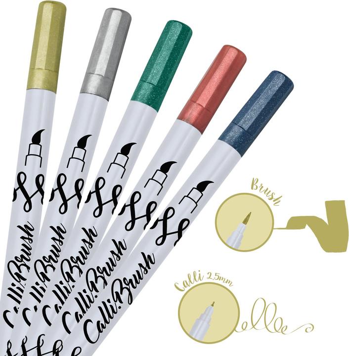 Produktbild Online Callibrush Pen Double Tip 2mm 19089 metallic (assortiert) (5x)