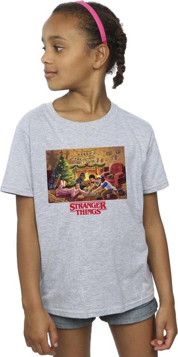 Produktbild Netflix Stranger Things Christmas Gathering TShirt Mädchen (128)