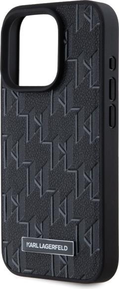 Image du produit Karl Lagerfeld PU Leather Monogram Metal Logo MagSafe Case for iPhone 15 Pro Black (Apple iPhone 15 Pro)