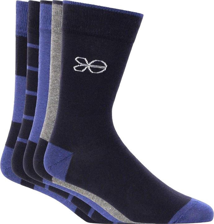 Actual product image Crosshatch Mens Milato Crew Socks (Pack of 5) (5-pack, 39.5 - 45.5)