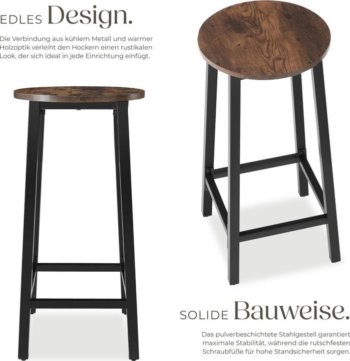 Produktbild tectake 2 Barhocker Corby