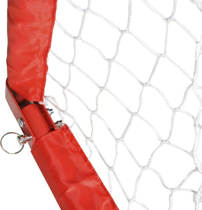 Immagine prodotto Swisshandel24 Porte da calcio, rete da calcio, set di 2 mini porte, pieghevoli, acciaio (Q195), Tetrolon, rosso