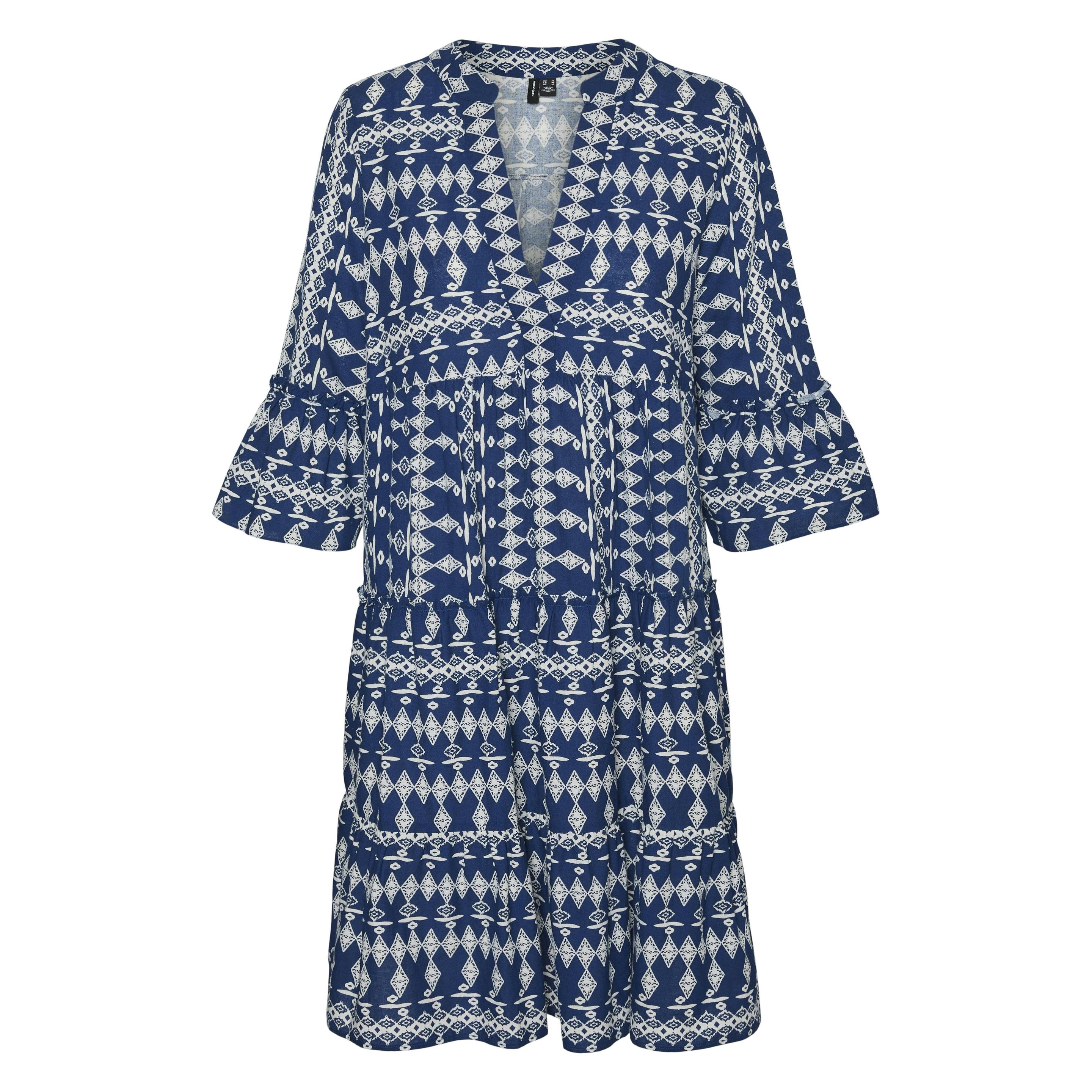 Vero Moda, Damen, Blusen, Vmdicthe 3/4 Tunic Exp Ga Tall, Blau, (Xs)