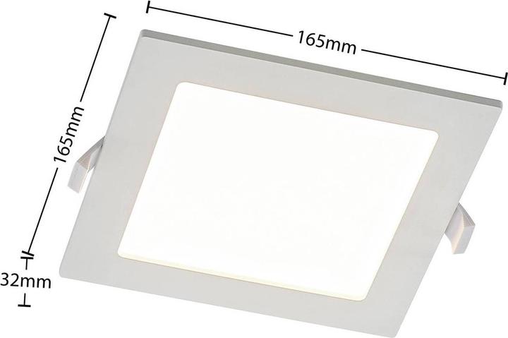 Actual product image Prios Helina LED recessed lamp, white, 16.5 cm (820 lm)