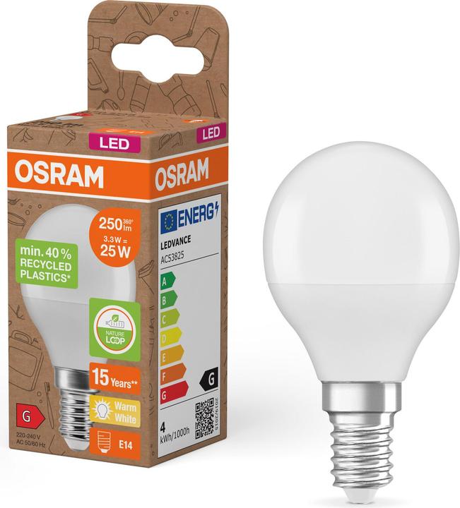 Osram LED Pcr Lampen Met Klassieke P (E14, 3.30 W, 250 lm, 6 x, G)