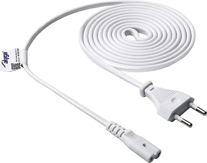 Produktbild Akyga Strom Adapterkabel (1x Euro-Stecker - 1x Kleingeräte-Buchse C7) 1.50 m Wei (1.50 m)