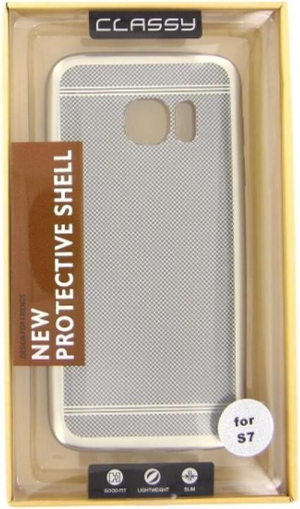 Actual product image NoName Silicone Case Classy Samsung Galaxy S7 silver (Samsung Galaxy S7)