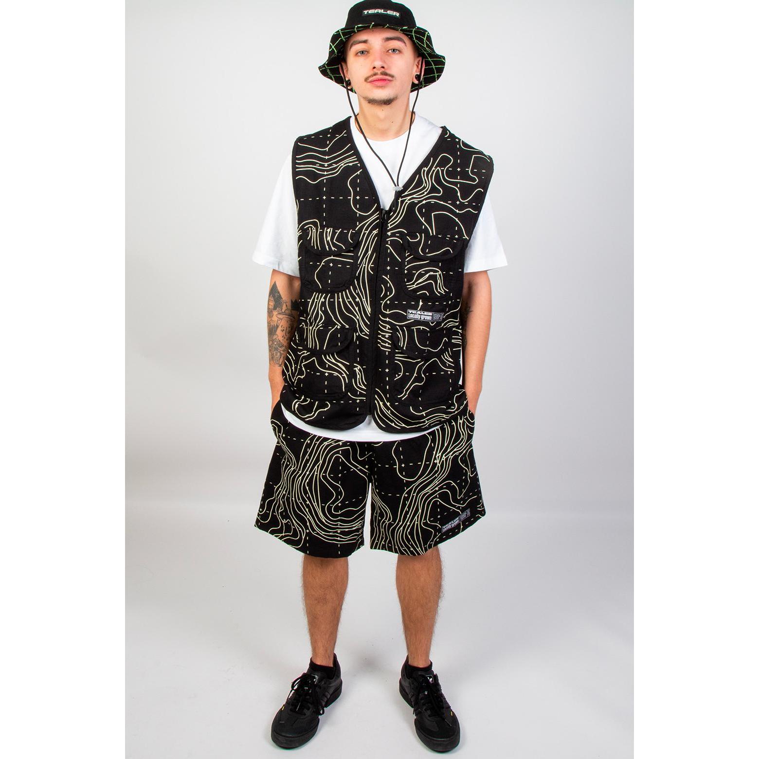 Thumbnail - Tealer, Herren, Shorts, shorts map, Schwarz, (XS)