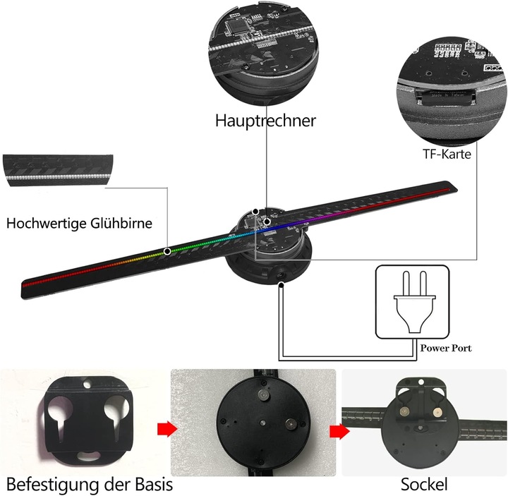 Image du produit Missyou Projecteur d'hologrammes 3D (16.9 inch HD) (HD)