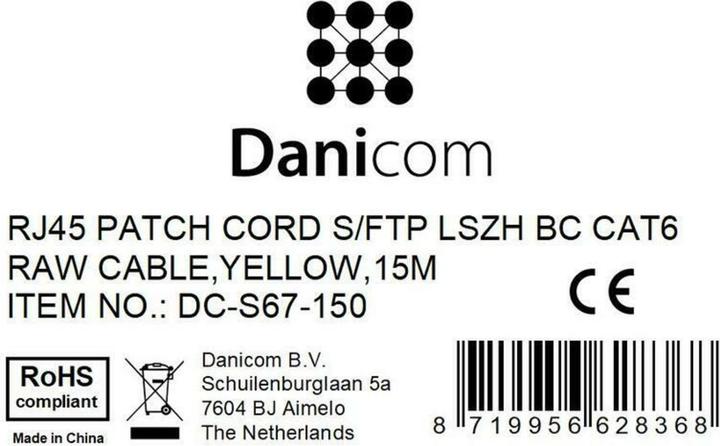 Produktbild Dsit CAT 6 Netzwerkkabel LSOH (S/FTP, CAT6, 15 m)