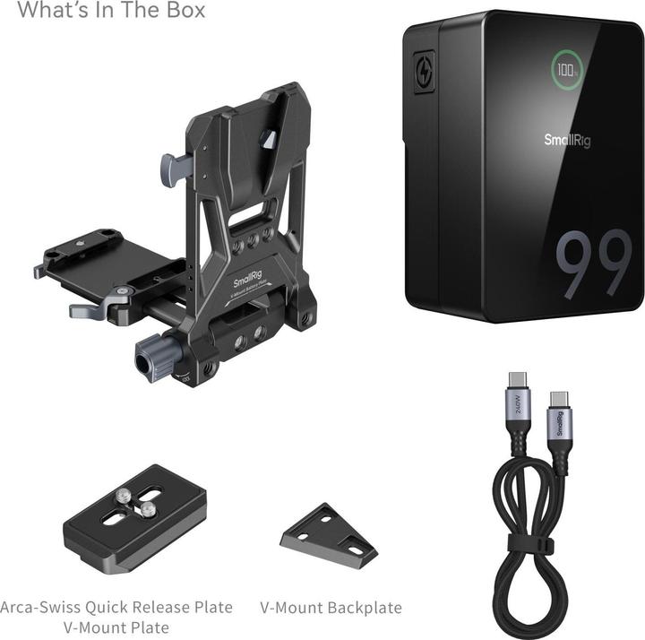 Actual product image SmallRig VB99 Pro mini V Mount Battery (Kit) (Camera battery)