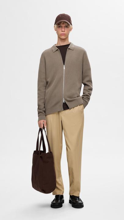 Actual product image Selected Knitted cardigan with zip (S)