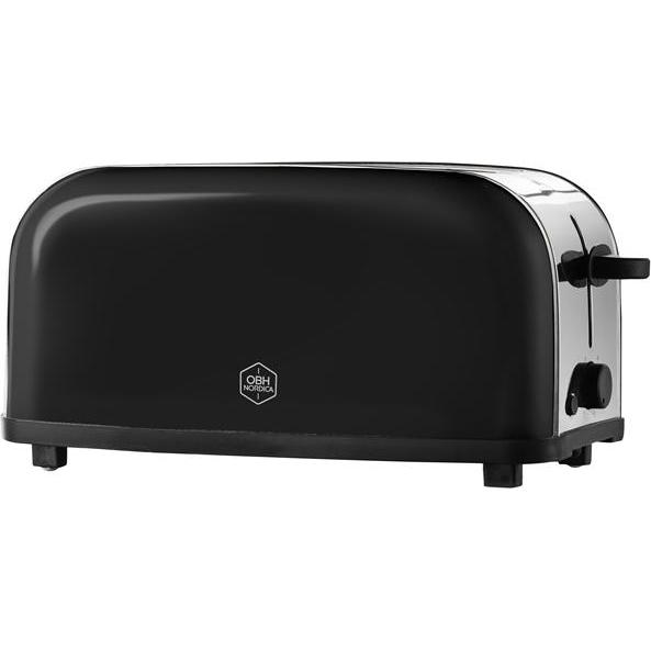 OBH Nordica Manhattan Black 4 4 slice(s) 1400 W Black, Stainless steel, Toaster, Schwarz