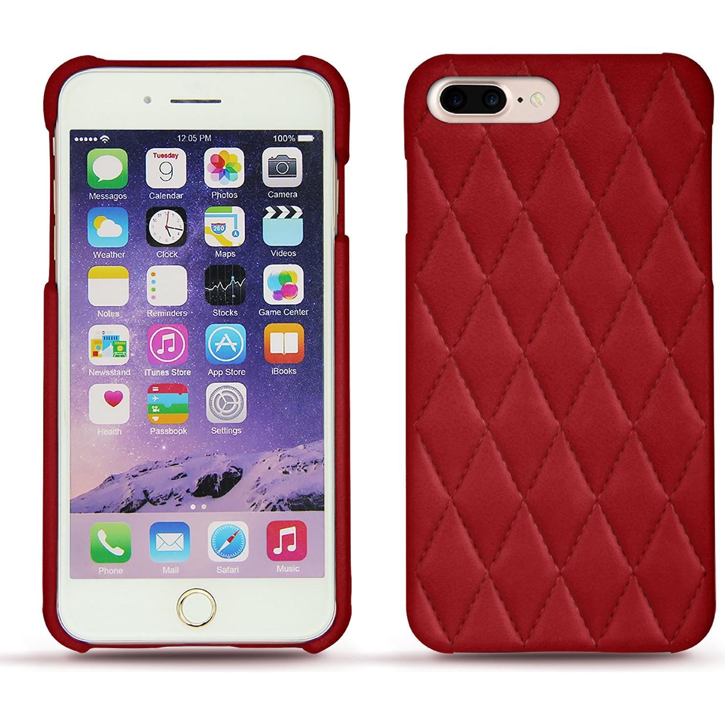 Noreve Lederschutzhülle (Apple iPhone 7 Plus), Smartphone Hülle, Rot