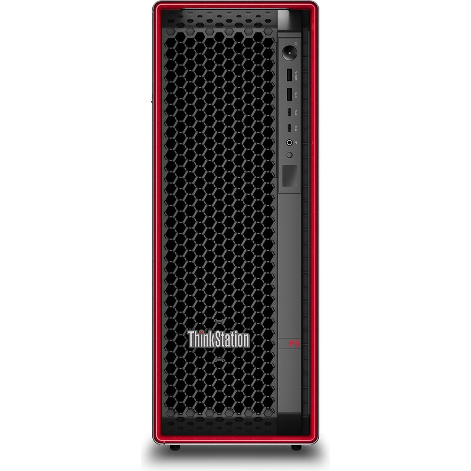 Lenovo ThinkStation P5 (Intel Xeon W3-2435, 32 GB, 1000 GB), PC, Schwarz, Rot