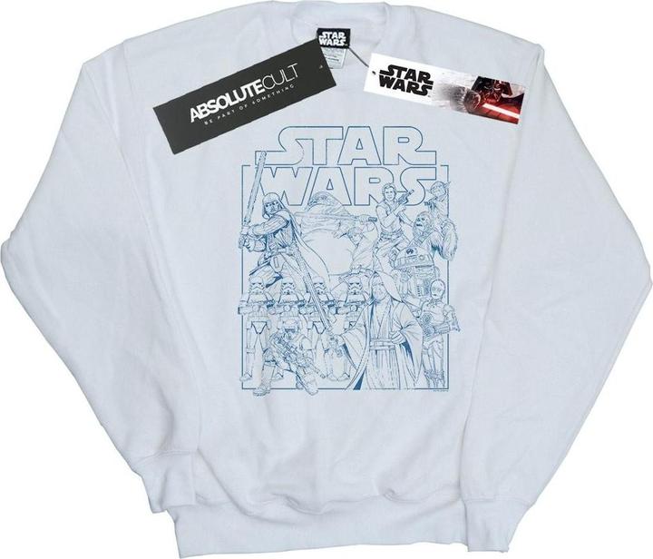 Immagine prodotto Star Wars Outlined Sketch Felpa Uomo (5XL)