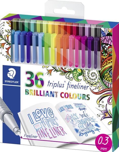 Immagine prodotto Staedtler JB Finelinder triplus 36 (Argento, Colori brillanti, 1 x)
