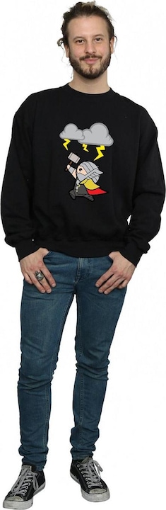 Actual product image Mens Kawaii Thor God Of Thunder Sweatshirt (3XL)