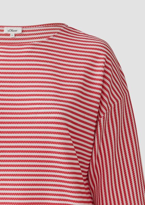 Produktbild S.Oliver T-Shirt Gestreiftes T-Shirt im Relaxed Fit mit 3/4-Ärmeln (44)