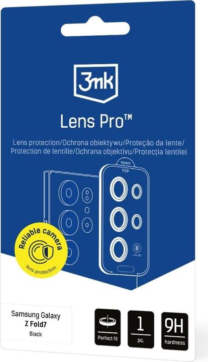 3MK Lens Protection Pro Kameraglas für Samsung Galaxy Z Fold 7 - Schwarz (1 Stk., Samsung Galaxy Z Fold7)