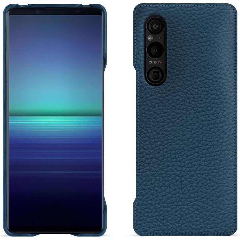 Noreve Lederschutzhülle (Sony Xperia 1 V), Smartphone Hülle, Blau