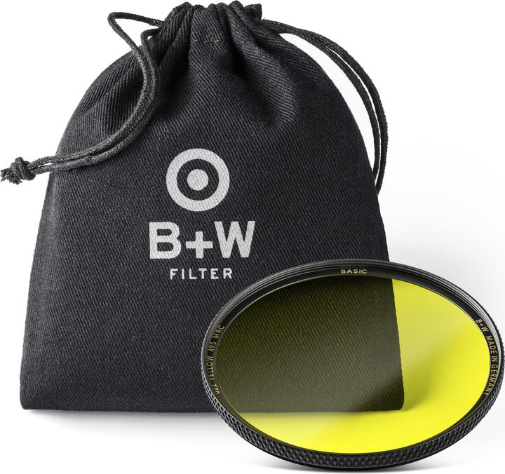 Immagine prodotto B+W 022 Filtro giallo, luce 495, MRC/Basic 40,5 mm (Filtro nebbia nero, 40.50 mm)