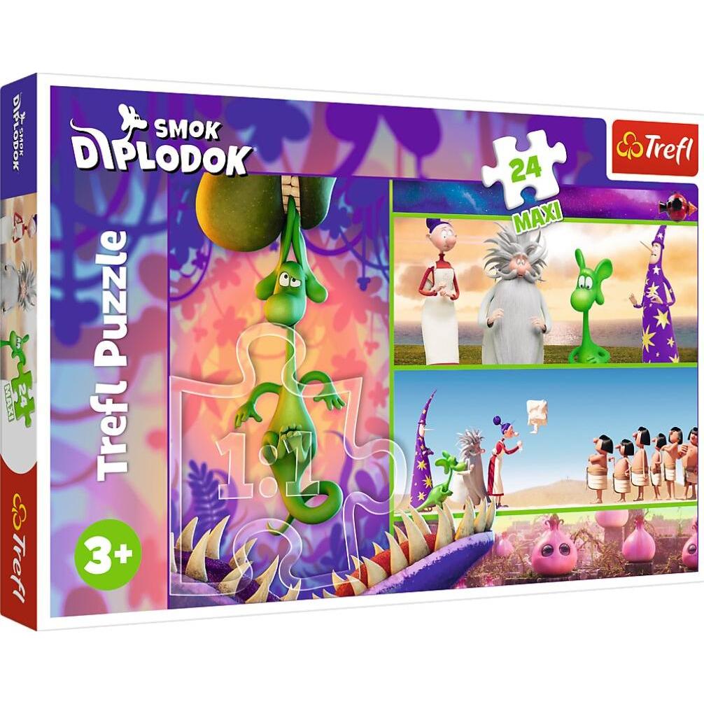 Trefl Multicolore Maxi Puzzle - Diplodocus Curioso (24 Pezzi)