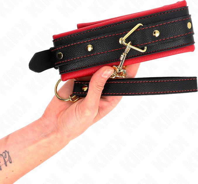 Actual product image Pipedream KINK - COLLAR WITH LEASH MADE OF SIMPLE FABRIC, ADJUSTABLE 33-48 CM X 5,7 CM