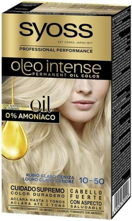 Actual product image Syoss OLIO INTENSE ink sin amoniaco #10.50-rubio claro ceniza 5 (Light Ashy Blonde)