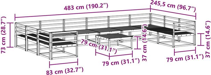 Produktbild vidaXL Outdoor-Sofa