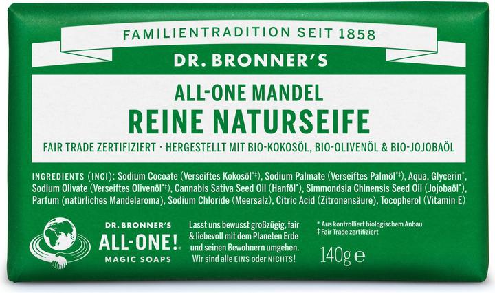 Dr. Bronner's All-One Naturseife Mandel 140g (Hartseife)