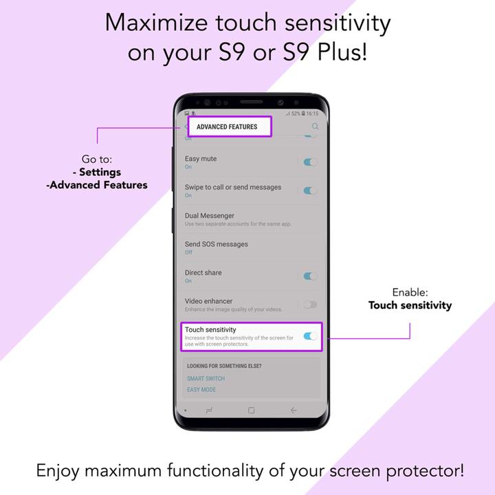 Produktbild Nalia Schutzglas (1 Stk., Samsung Galaxy S9)