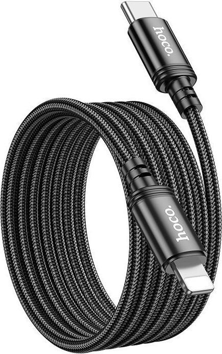 Actual product image Hoco Cable Cable USB C to Lightning PD 27W 2 m X89 black (2 m, USB 3.2 Gen 2, 27 W)