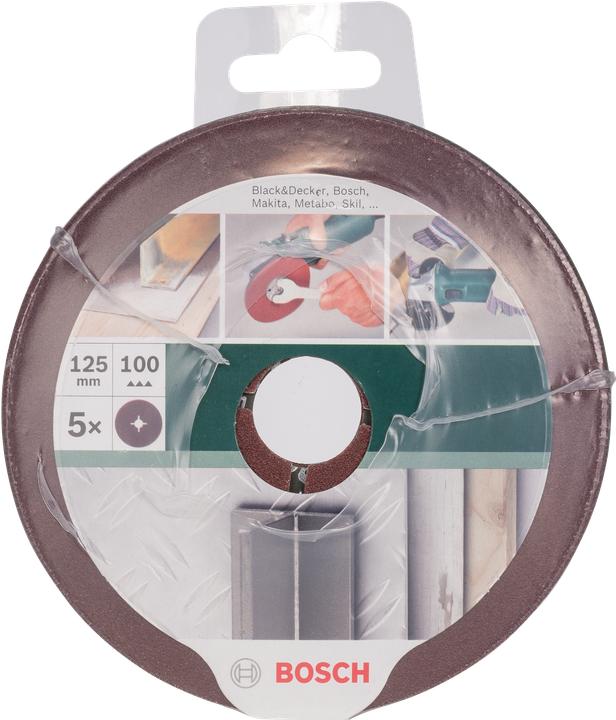 Produktbild Bosch Zubehör 5tlg. Fiberschleifscheiben-Set für Winkelschleifer, Korund D = 125 mm K = 100 5 Stck. (100)